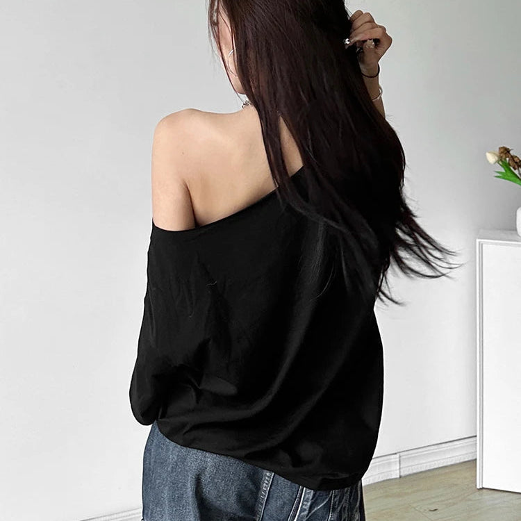 Women Casual Letter Print T Shirt Relaxed Fit Street Style Summer Top