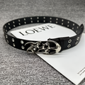 Ceinture unisexe en cuir PU de style punk Y2K noire grande taille