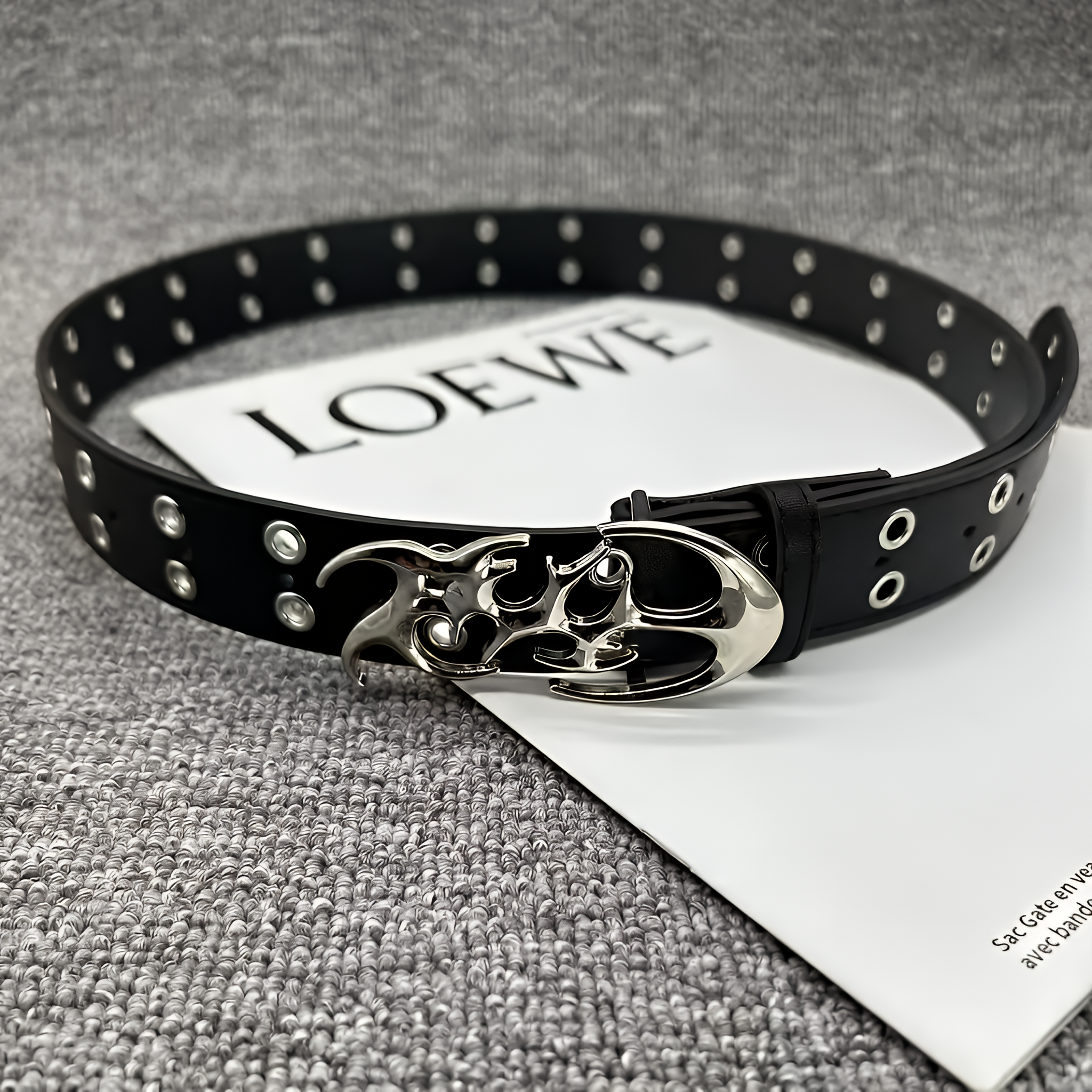 Unisex Y2K Punk PU Leather Belt Black Hollow Fashion Waist Belt Plus Size