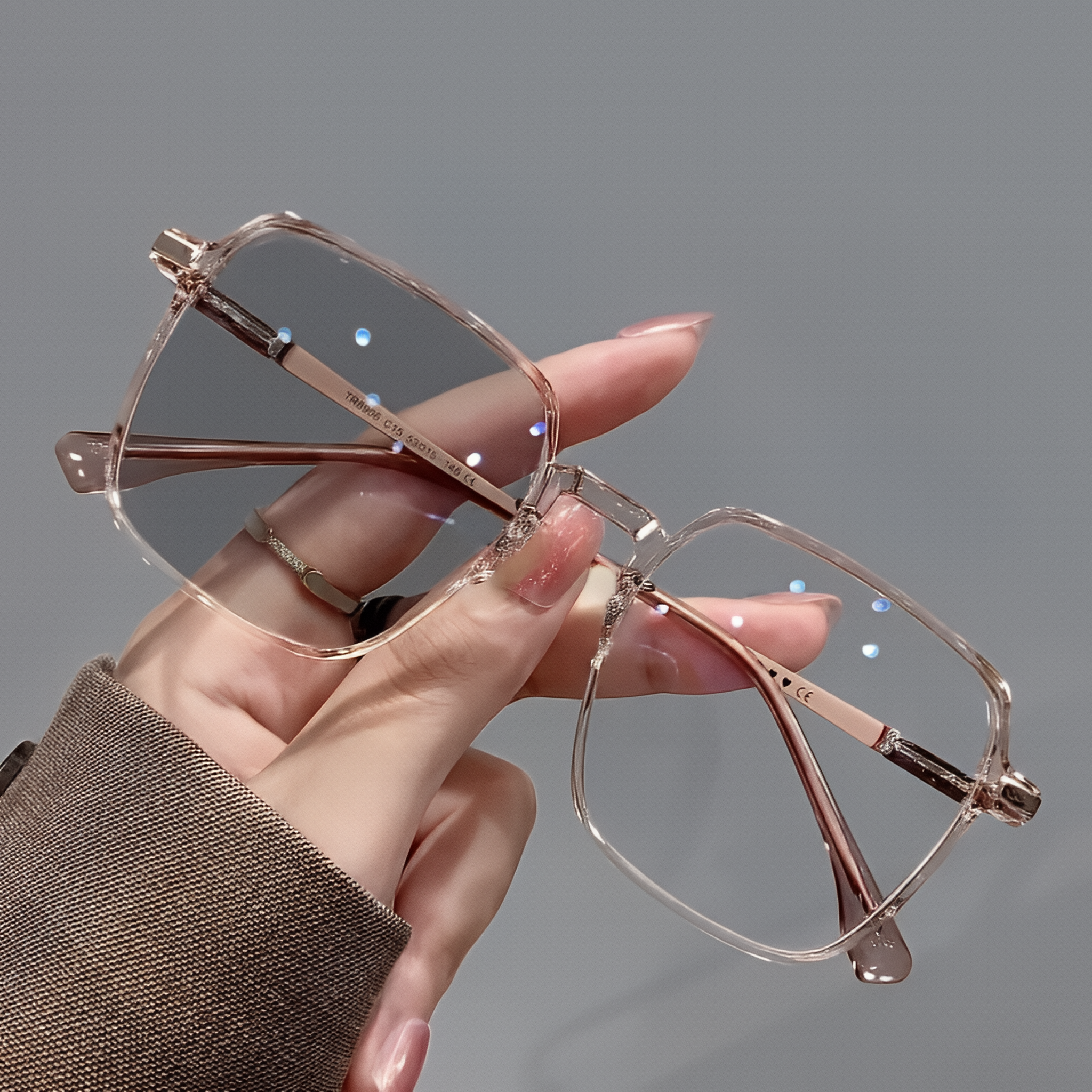 Lunettes d'ordinateur unisexe photochromiques en métal anti-lumière bleue