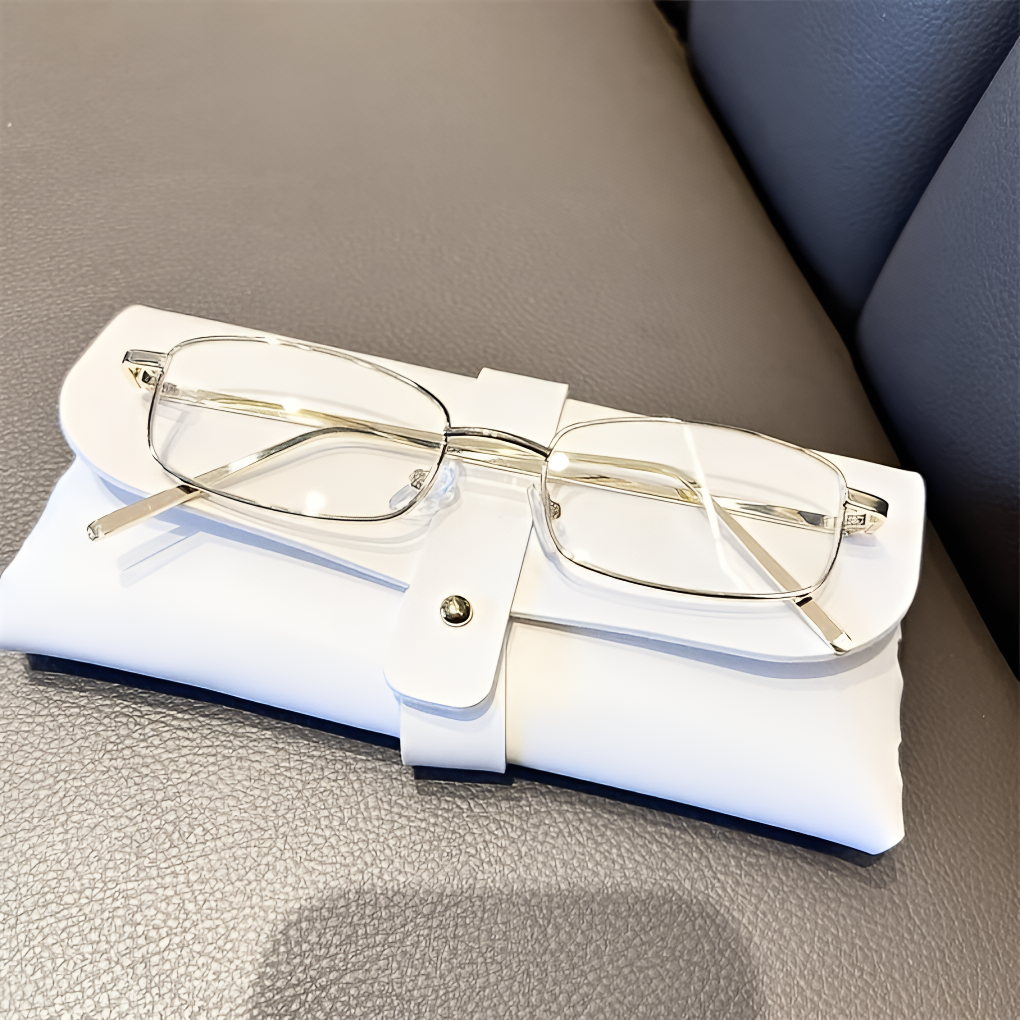 Lunettes Unisexe Y2K Cadre Carré Anti Lumière Bleue Monture Métallique