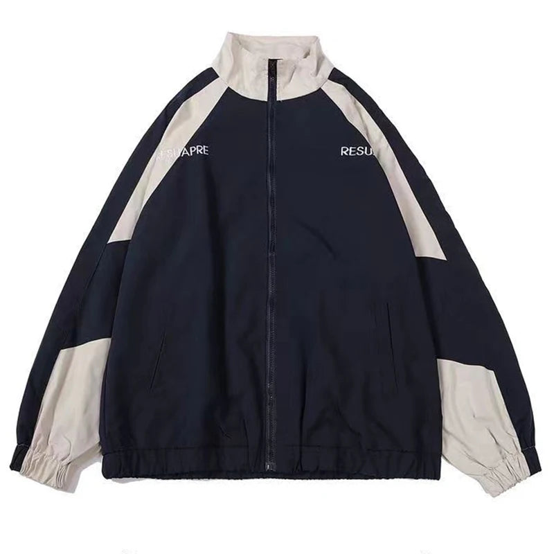 Reflective Striped Jacket Windbreaker Coat 2024 Men Hip Hop Streetwear Zipper Up Jacket Harajuku Thin Coats SportS