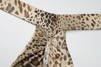 Robe longue Dos nu léopard sexy