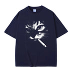 Unisex Funny Cat Graphic T Shirt Cotton Vintage Oversized Casual Tee Cat Lovers Gift