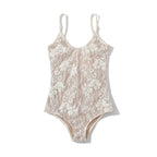 Sexy See Through Lace With Lining Backless Spaghetti Strap Bodysuit Woman Sling Tight Short Jumpsuit Slim fit Rompers Playsuits