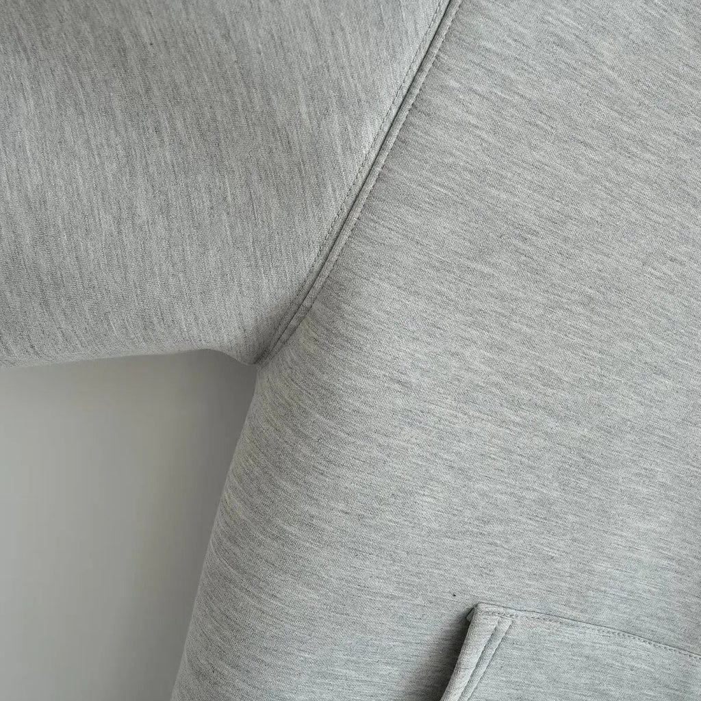 Manteau à capuche zippé oversize, double poche, coupe ample, streetwear automne-hiver