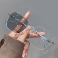 Lunettes d'ordinateur unisexe photochromiques en métal anti-lumière bleue