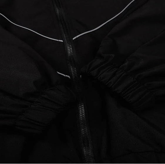 Reflective Striped Jacket Windbreaker Coat 2024 Men Hip Hop Streetwear Zipper Up Jacket Harajuku Thin Coats SportS