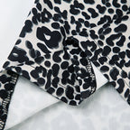 Leopard Print Lace Patchwork Camisole V-Neck Spaghetti Strap Top