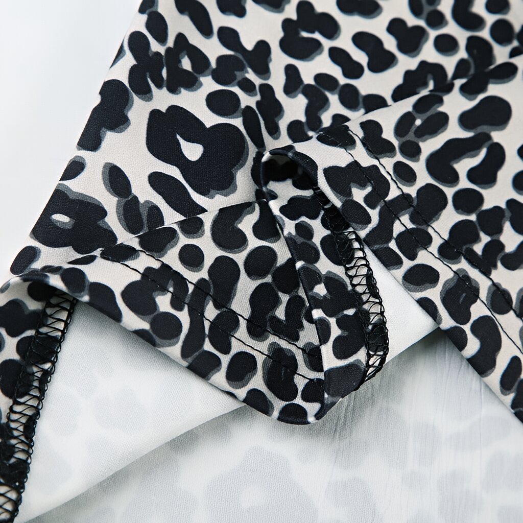 Leopard Print Lace Patchwork Camisole V-Neck Spaghetti Strap Top