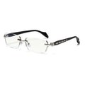 Lunettes bloquant la lumière bleue, unisexes, rectangulaires, sans monture, avec verres plats
