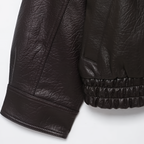 Oversized Faux Leather Jacket Removable Fur Collar Double Breasted Winter Coat
