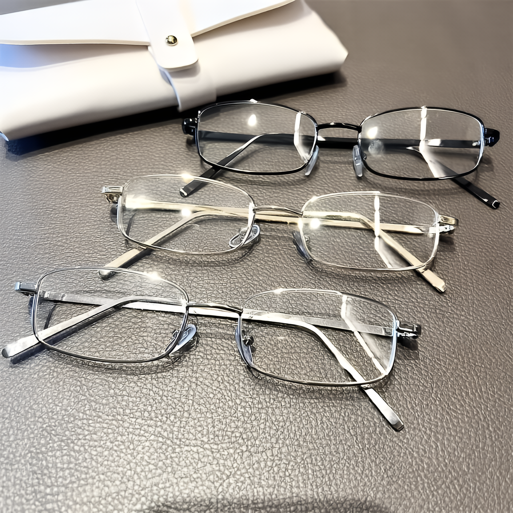 Lunettes Unisexe Y2K Cadre Carré Anti Lumière Bleue Monture Métallique