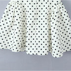 Robe Mini-Rétro Femme Française à Pois Dos Nu Col Halter Col V Profond Coupe Ajustée Évasée Élégante d'Été