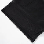 Haut Court Bustier en Maille Noir Streetwear Coupe Slim