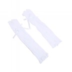 Lace Fingerless Fishnet Gloves Lolita Ruffle Bowknot Mesh Gloves Black White