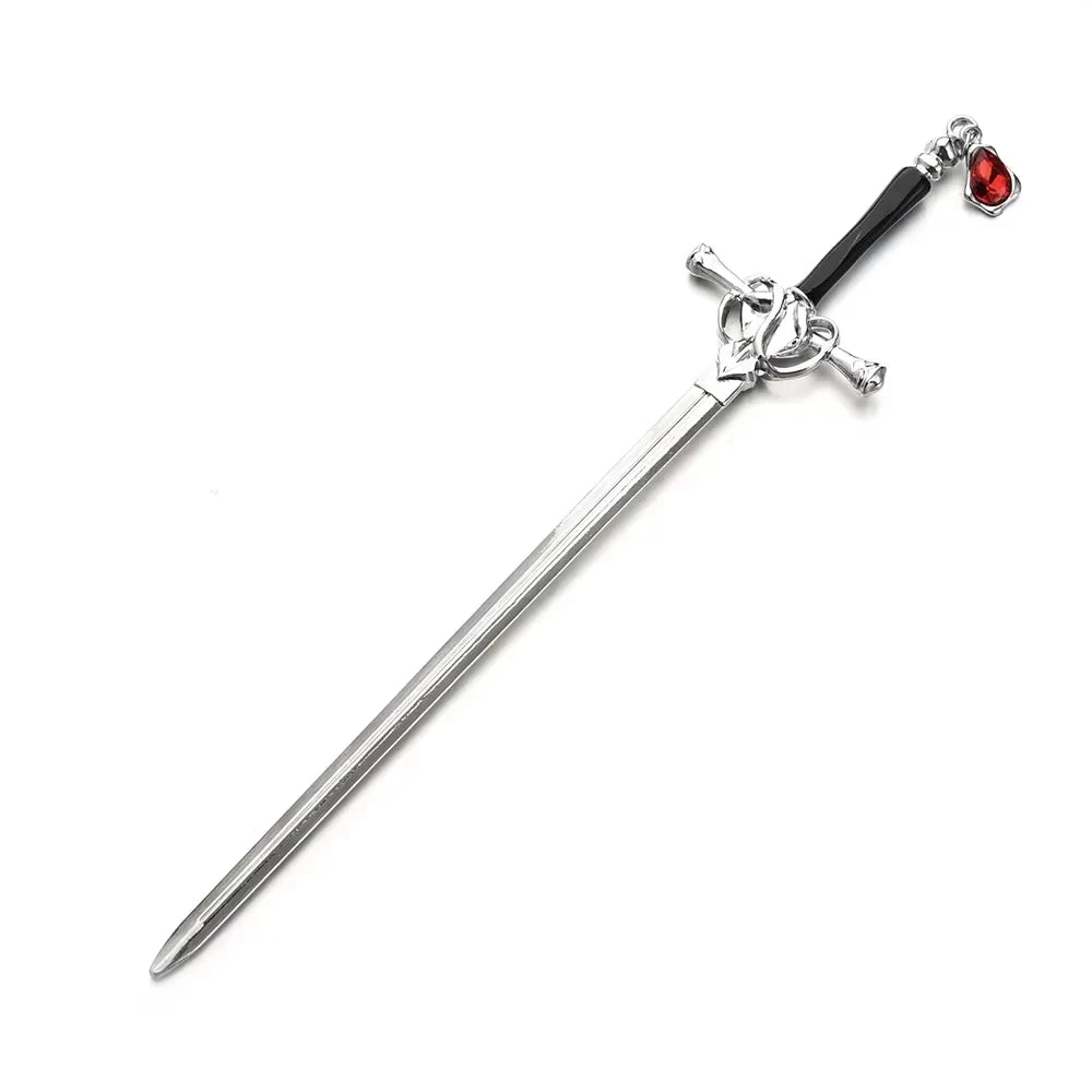 Creative Sword-Shaped Ruby Hairpin, Retro Chinese Style, Perfect For Women Who Enjoy Traditional Chinese Culture And Hanfu.