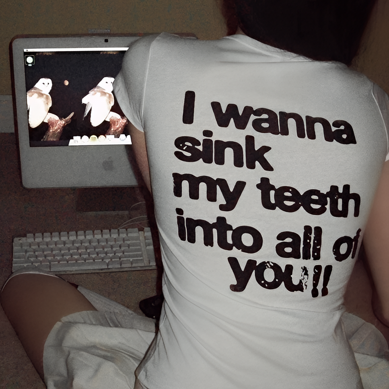 Y2k 2000s Vintage Tops Female Emo Gothic Graphic