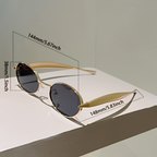 Lunettes de soleil ovales unisexes vintage Rétro Mode Décontracté Extérieur