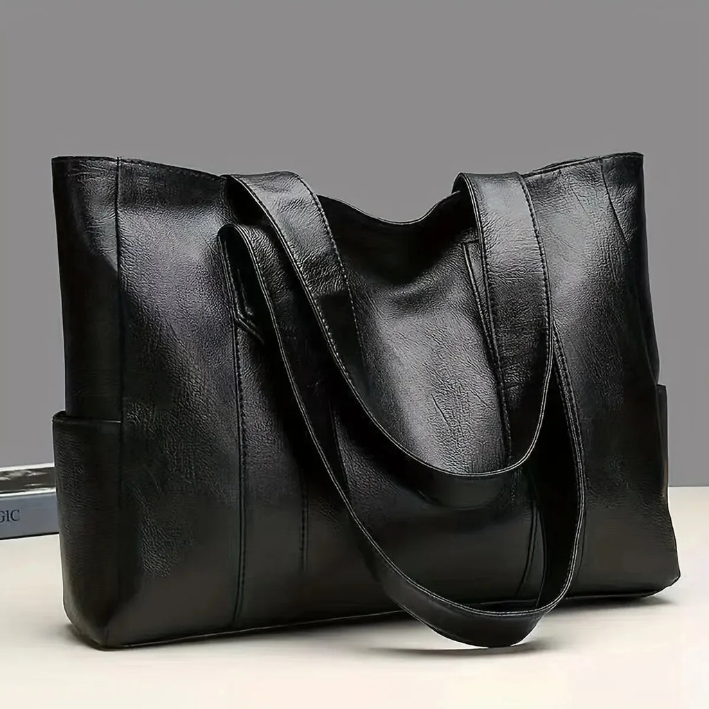 Vintage Ladies Bag Large Capacity Handbag , Vintage Plain Shoulder Bag , Ladies Commuter Casual Handbag