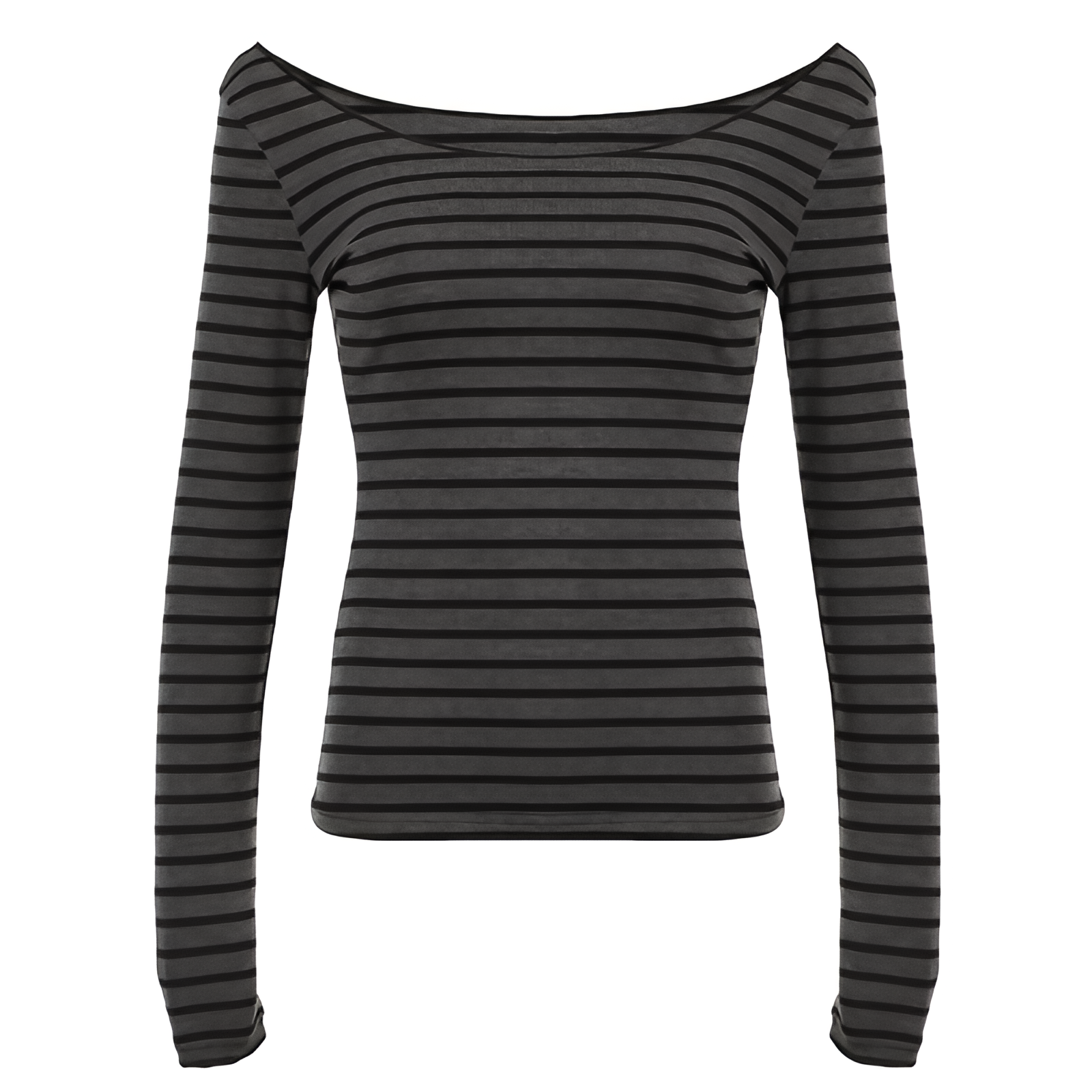Striped Long Sleeve T-Shirt Slim Fit Korean Street Style Spring Fall Top