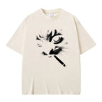 Unisex Funny Cat Graphic T Shirt Cotton Vintage Oversized Casual Tee Cat Lovers Gift