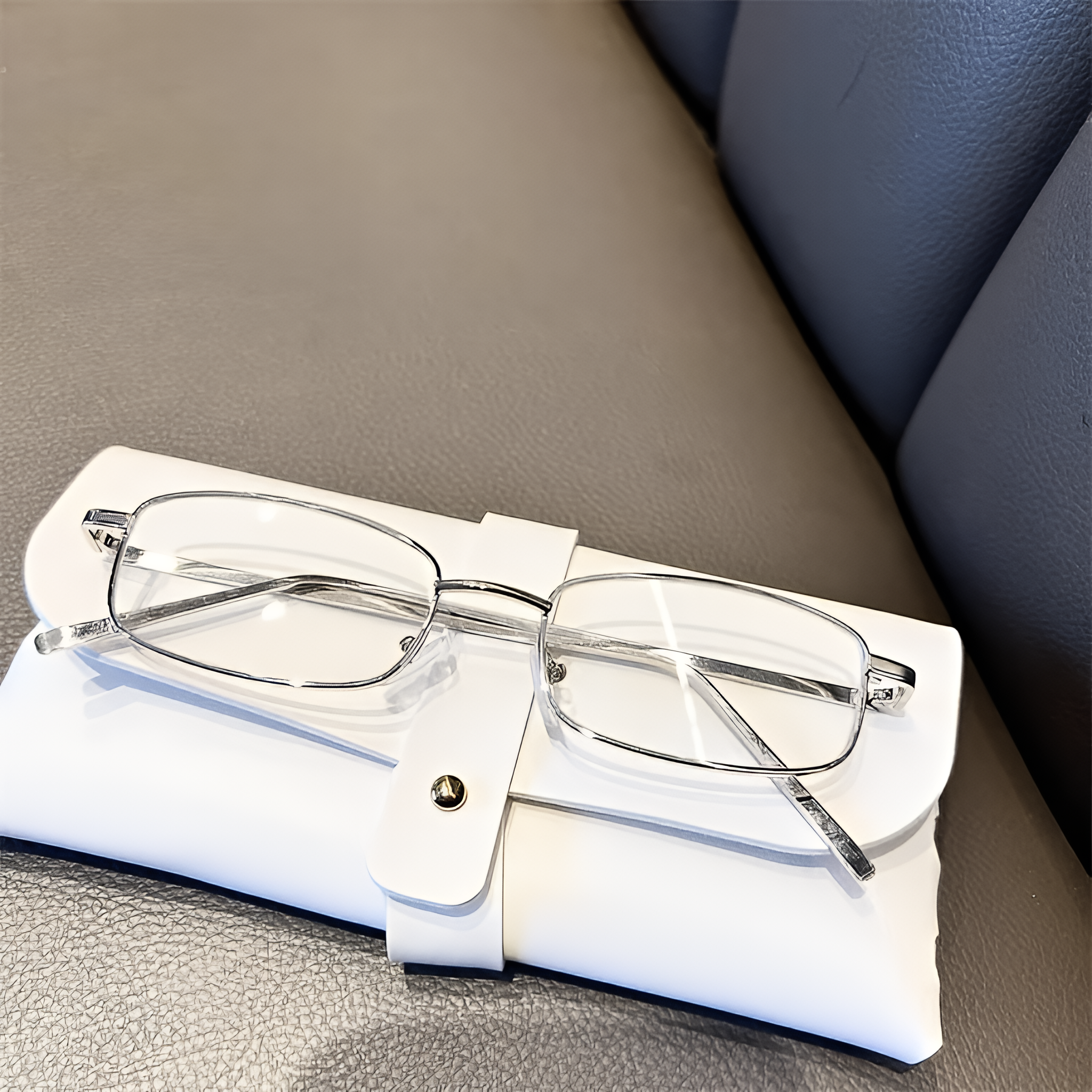 Lunettes Unisexe Y2K Cadre Carré Anti Lumière Bleue Monture Métallique