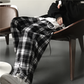 Pantalon unisexe à carreaux coupe ample streetwear décontracté