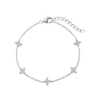 New Stainless Steel Zircon Necklaces for Women 18K Gold Plated Four Leaf Grass Collar Chain Necklace Luxury Jewelry Gift
