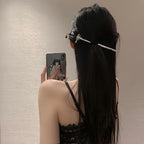 Creative Sword-Shaped Ruby Hairpin, Retro Chinese Style, Perfect For Women Who Enjoy Traditional Chinese Culture And Hanfu.