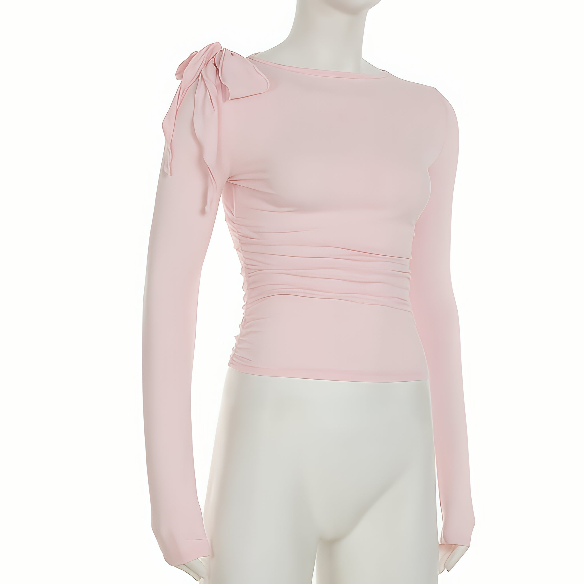 Lace Up Crop Top Long Sleeve High Waist Summer Pullover Tank Top