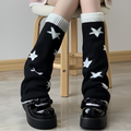 Star Knit Leg Warmers Harajuku Grunge Goth Boot Covers