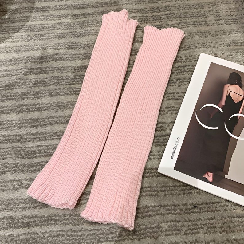 Ribbed Leg Warmers Slouchy Balletcore Harajuku Dark Academia Socks