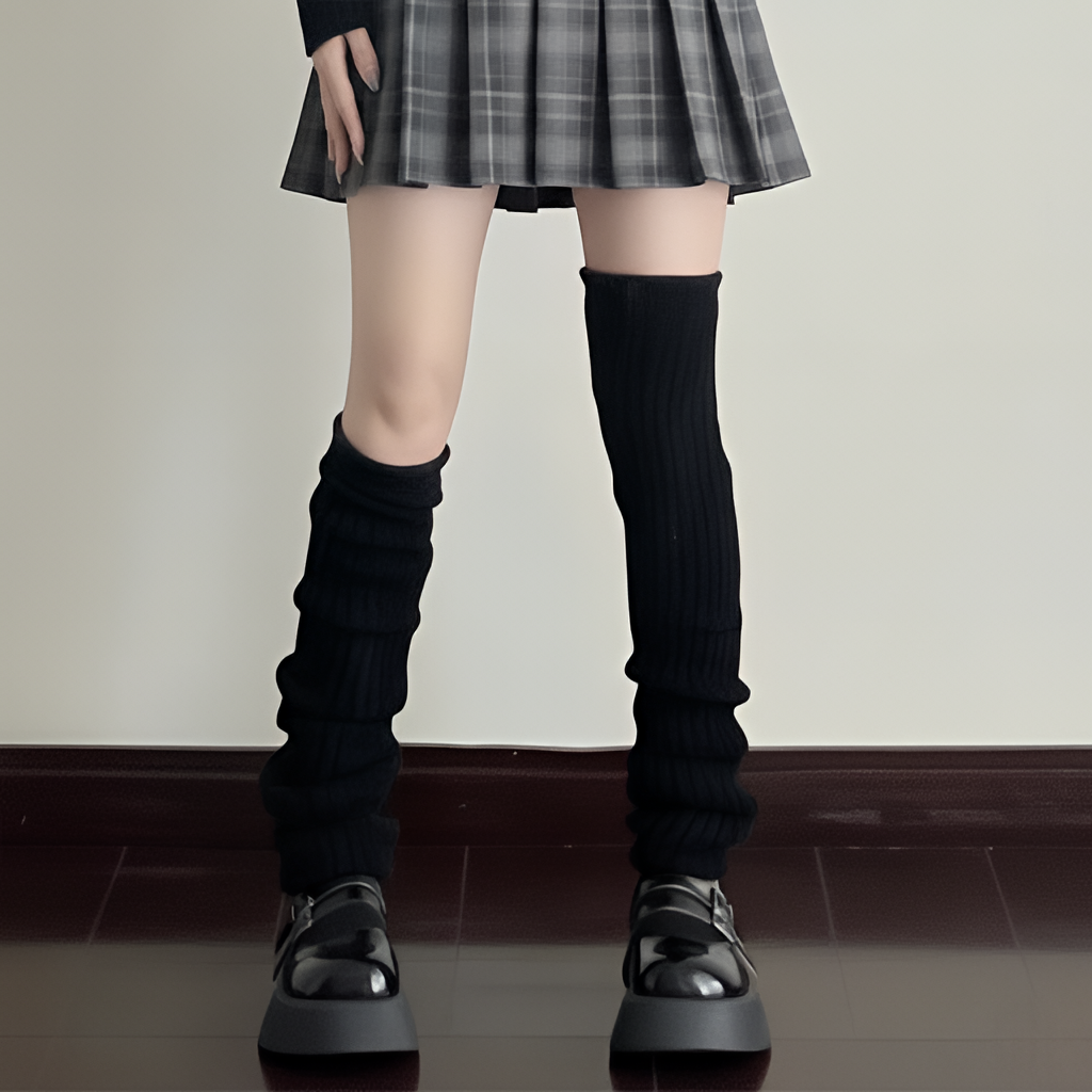 Ribbed Leg Warmers Slouchy Balletcore Harajuku Dark Academia Socks