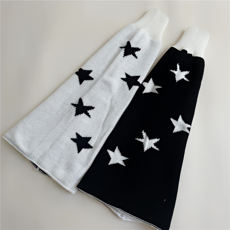 Star Knit Leg Warmers Harajuku Grunge Goth Boot Covers